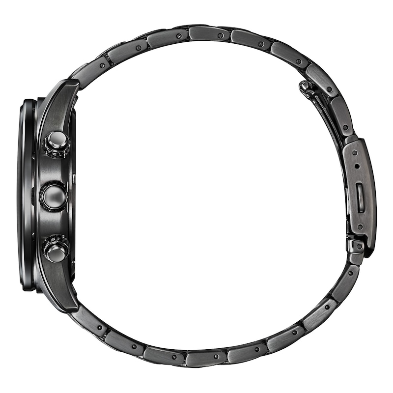 Citizen Eco-Drive Men's Black IP Bracelet Watch