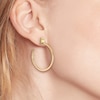 Thumbnail Image 1 of Tommy Hilfiger Gold Tone Monogram Hoop Earrings
