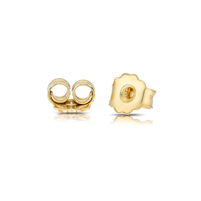 9ct Yellow Gold & Cubic Zirconia Heart Halo Stud Earring