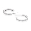 Thumbnail Image 1 of Sterling Silver & Cubic Zirconia Claw Set Half Hoop Earrings