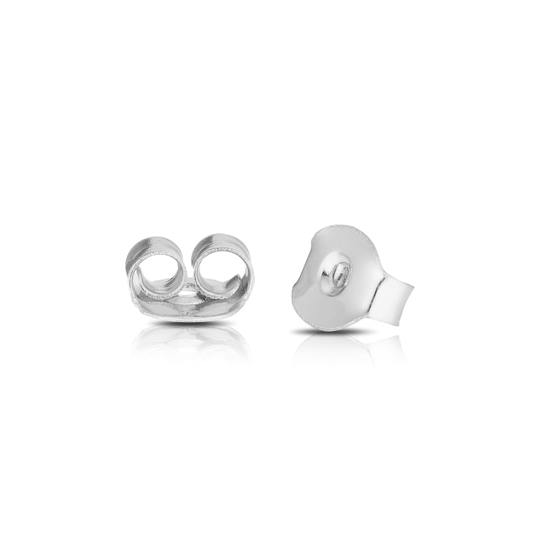 Sterling Silver & Cubic Zirconia Claw Set Half Hoop Earrings