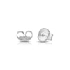 Thumbnail Image 1 of Sterling Silver Emerald Shaped Cubic Zirconia Stud Earrings