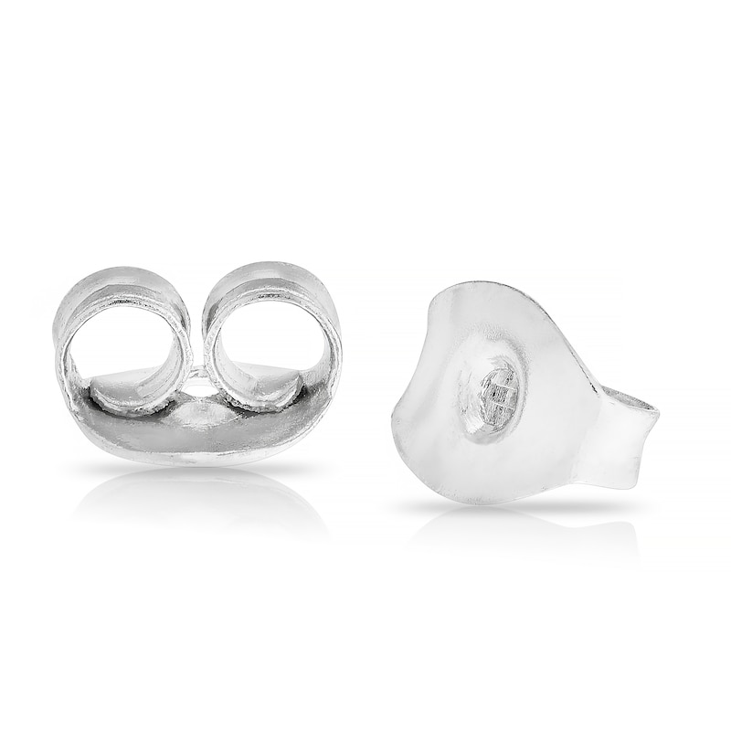 Sterling Silver Created Opal October Birth Flower Earrings