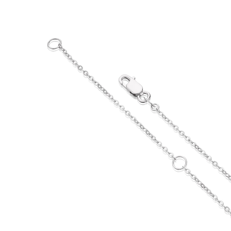 Sterling Silver Round Shaped Cubic Zirconia Necklace | H.Samuel