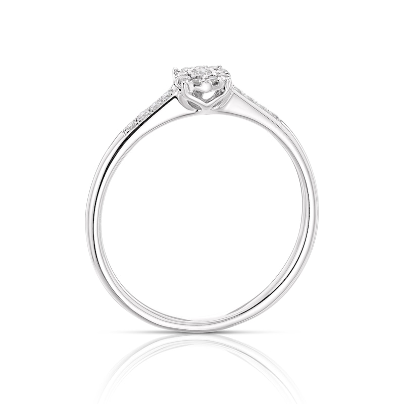 9ct White Gold 0.10ct Diamond Solitaire Ring