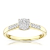 Thumbnail Image 0 of 9ct Yellow Gold 0.15ct Diamond Round Cluster Ring