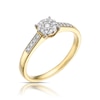 Thumbnail Image 1 of 9ct Yellow Gold 0.15ct Diamond Round Cluster Ring