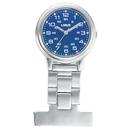 Lorus Stainless Steel Blue Dial Fob Watch