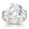 Thumbnail Image 0 of Sterling Silver Triple Wave Ring Size N