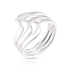 Thumbnail Image 1 of Sterling Silver Triple Wave Ring Size N