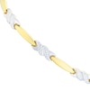 Thumbnail Image 1 of 9ct Two-Tone Gold Diamond Cut Kiss Link Bracelet