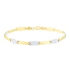 Thumbnail Image 2 of 9ct Two-Tone Gold Diamond Cut Kiss Link Bracelet