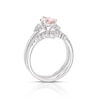 Thumbnail Image 2 of Perfect Fit 9ct White Gold Morganite & 0.33ct Diamond Bridal Set