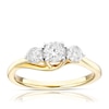 Thumbnail Image 0 of 9ct Yellow Gold 0.66ct Total Diamond Trilogy Ring