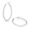 Thumbnail Image 0 of Sterling Silver Large Oval Shaped Hoop Earrings