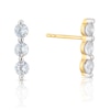 Thumbnail Image 0 of 9ct Yellow Gold & Cubic Zirconia 3-Stone Bar Stud Earrings