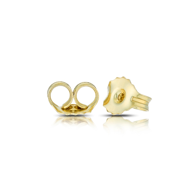 9ct Yellow Gold & Cubic Zirconia 3-Stone Bar Stud Earrings