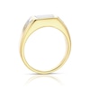 Thumbnail Image 2 of Men's Sterling Silver & 18ct Gold Plated Vermeil Onyx Diamond Signet Ring