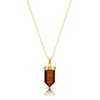 Thumbnail Image 0 of Men's Sterling Silver & 18ct Gold Plated Vermeil Tiger Eye Pendant