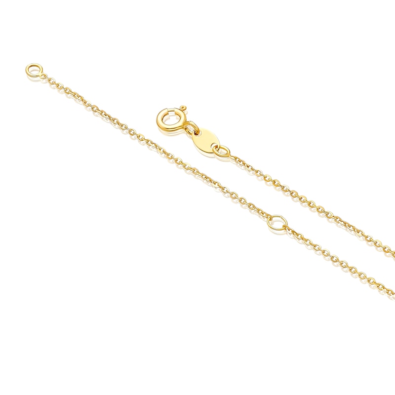 Main Image 3 of 9ct Yellow Gold Sparkle Bar Necklace