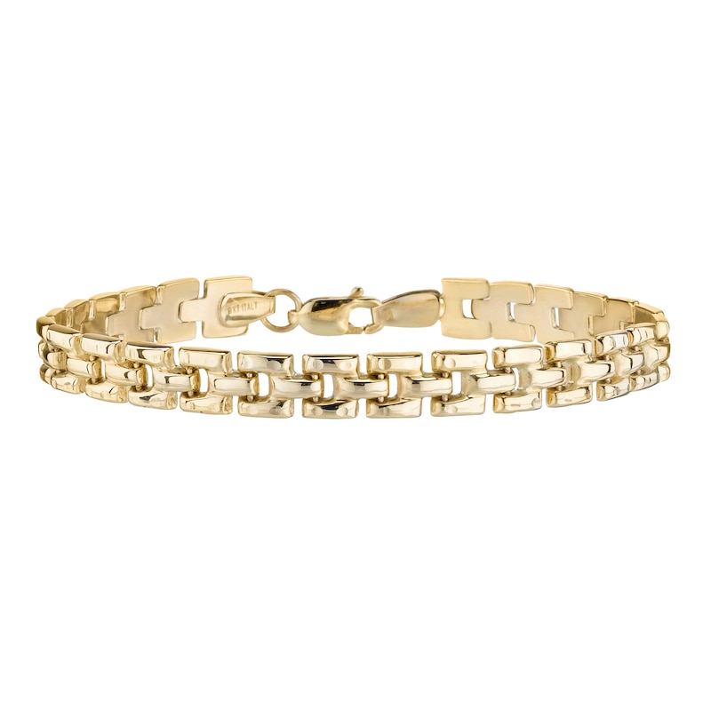 9ct Yellow Gold 7.25 Inch Panther Chain Bracelet