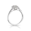 Thumbnail Image 2 of 9ct White Gold 0.20ct Total Diamond Rectangle Cluster Ring