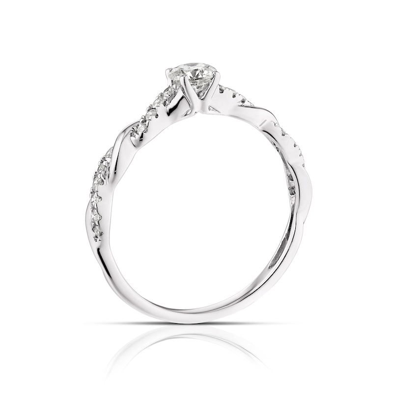 9ct White Gold 0.66ct Total Diamond Solitaire Ring