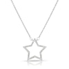 Thumbnail Image 1 of Sterling Silver 0.15ct Diamond Pavé Star Pendant