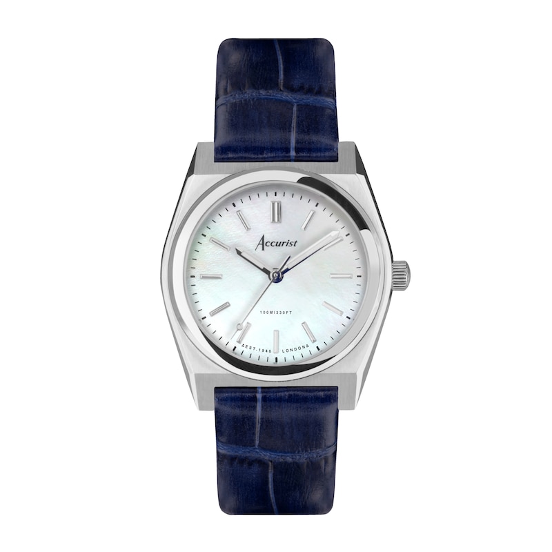 Main Image 1 of Accurist Ladies' Origin 34mm Dial Blue Leather Strap Watch