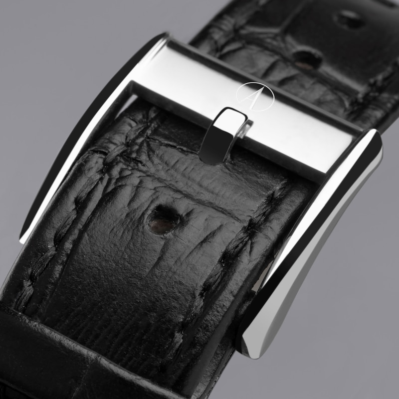 Main Image 8 of Accurist Ladies' Rectangle 26mm Dial Black Leather Strap Watch