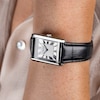 Thumbnail Image 9 of Accurist Ladies' Rectangle 26mm Dial Black Leather Strap Watch