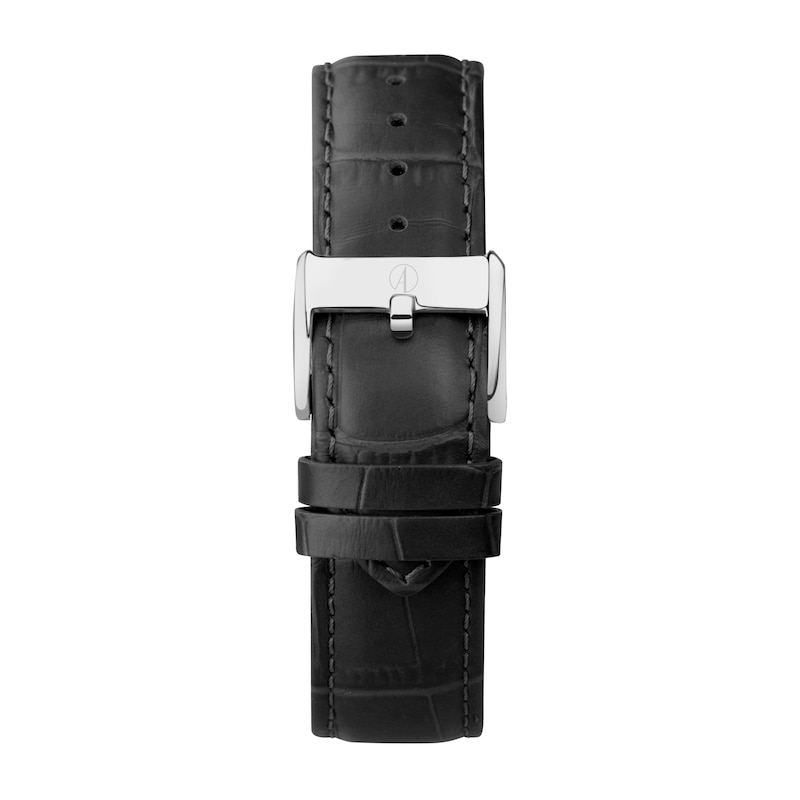 Accurist Men's Classic 37mm Dial Black Leather Strap Watch