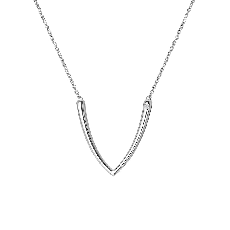 Main Image 1 of Hot Diamonds Sterling Silver Diamond Reflect Pendant