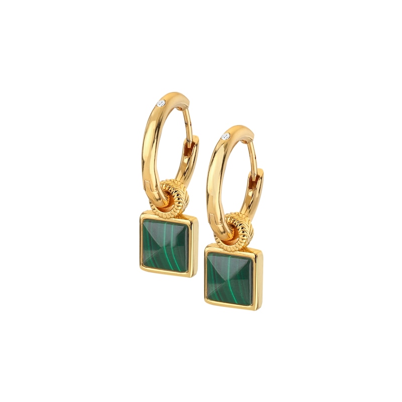 Hot Diamonds X Jac Jossa Revive 18ct Gold Plated Square Earrings