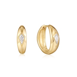 Ania Haie Dance Til' Dawn 14ct Gold Plated CZ Dome Earrings