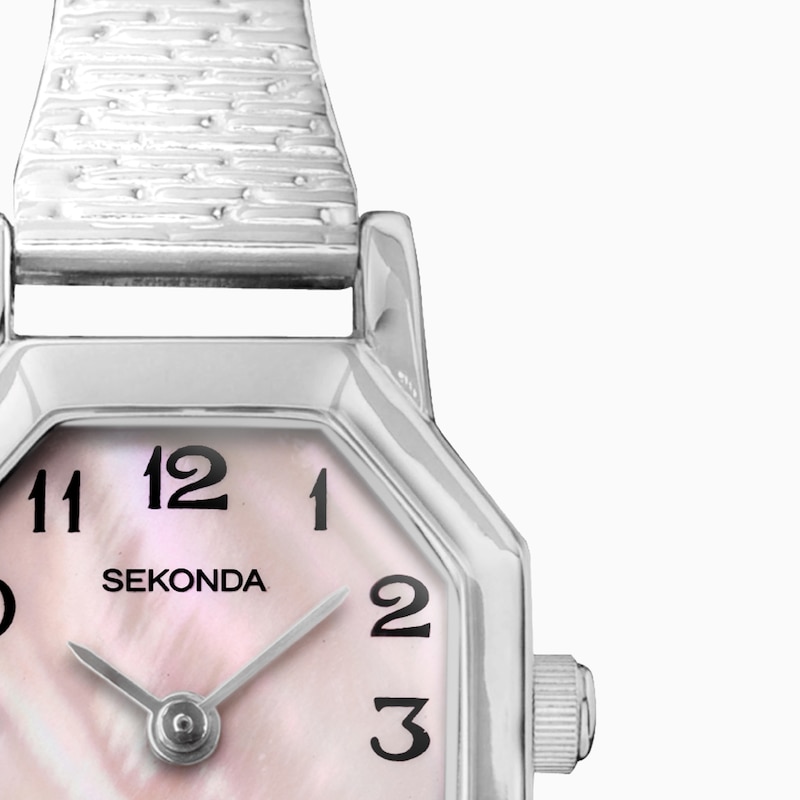 Main Image 2 of Sekonda Mila Ladies' Silver Expander Pink Mother of Pearl Watch