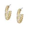 Thumbnail Image 2 of Fossil Vintage Gold Tone Steel Twist Hoop Earrings