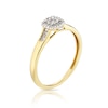 Thumbnail Image 1 of 9ct Yellow Gold 0.04ct Total Diamond Cushion Ring