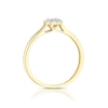 Thumbnail Image 2 of 9ct Yellow Gold 0.04ct Total Diamond Cushion Ring