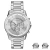 Thumbnail Image 0 of Armani Exchange Stainless Steel Watch & Cufflinks Gift Set