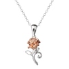 Thumbnail Image 0 of Disney Beauty & The Beast Rose Gold Plated Silver Rose Pendant