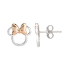 Thumbnail Image 1 of Disney Rose Gold Plated Silver Minnie Mouse Stud Earrings