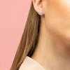 Thumbnail Image 2 of Disney Sterling Silver Cubic Zirconia Crown & Heart Earrings