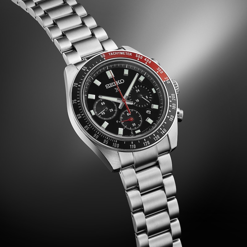 Seiko Speedtimer Go Large Solar Chronograph Bracelet Watch | H.Samuel