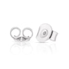 Thumbnail Image 2 of Sterling Silver Pearl & Cubic Zirconia Circle Stud Earrings