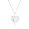 Thumbnail Image 0 of Sterling Silver Cubic Zirconia Double Heart Necklace