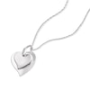 Thumbnail Image 1 of Sterling Silver Cubic Zirconia Double Heart Necklace
