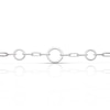 Thumbnail Image 1 of Sterling Silver Circle Paper Link Bracelet