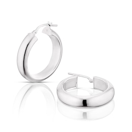 Sterling Silver Chunky Hoop Earrings 20mm