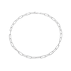 Thumbnail Image 2 of Sterling Silver Textured Paper Link Chain Necklace